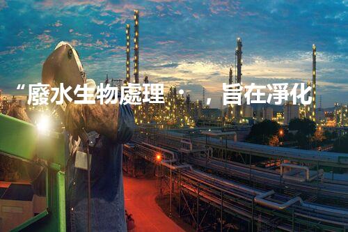 “廢水生物處理，旨在凈化水源，守護(hù)碧水藍(lán)天”